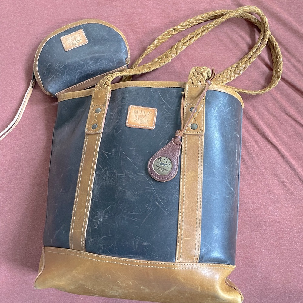 Will Leather Goods large tote plus matching pouch